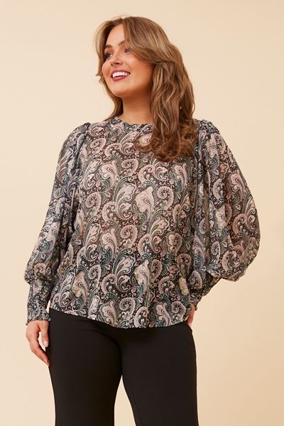 CLASSIC PAISLEY PRINT BLOUSE