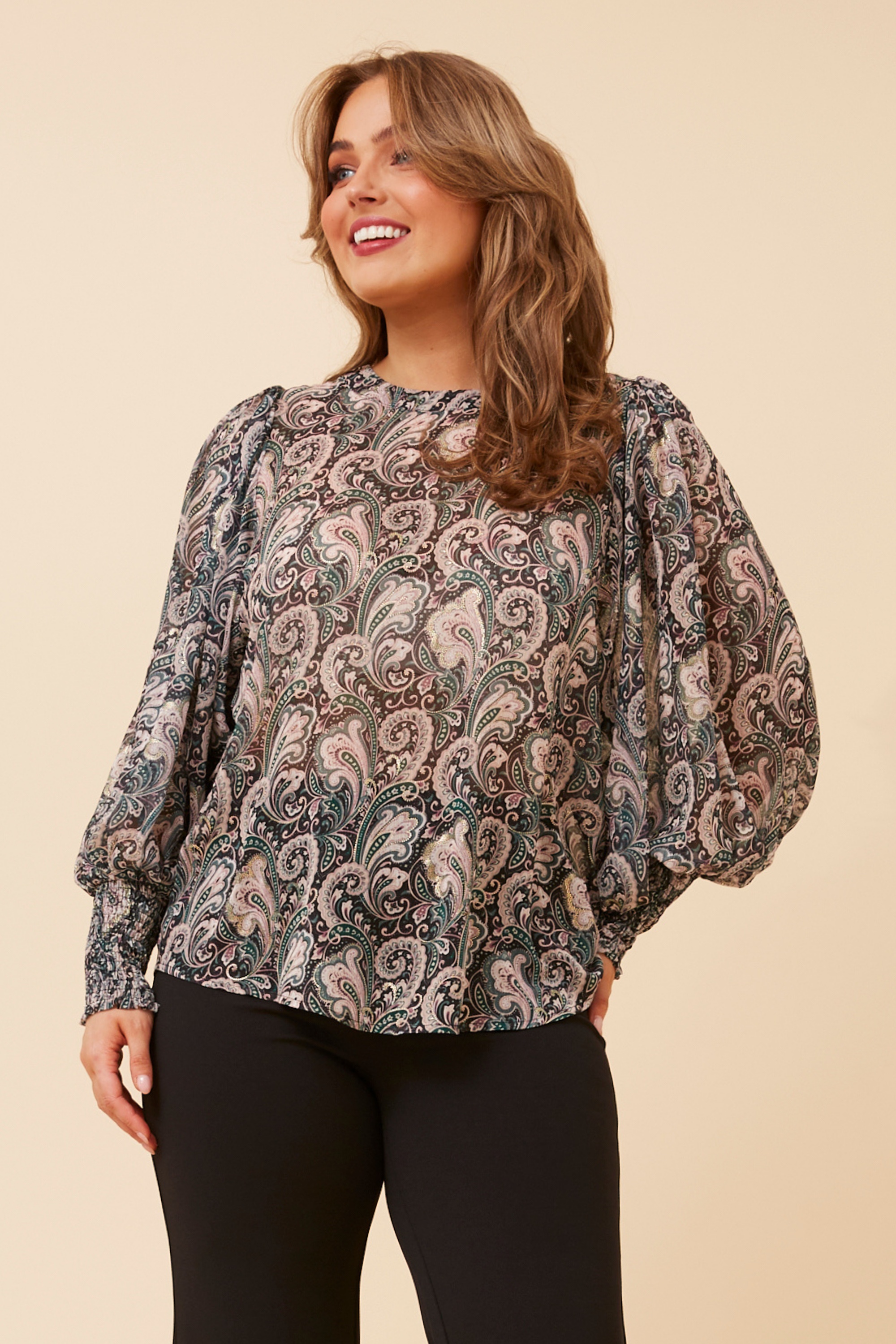 CLASSIC PAISLEY PRINT BLOUSE