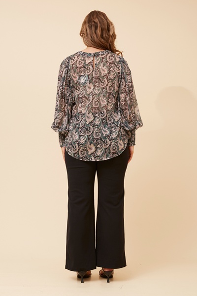 CLASSIC PAISLEY PRINT BLOUSE