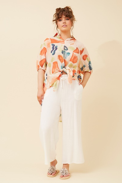 CLEMENTINE ABSTRACT PRINT TOP