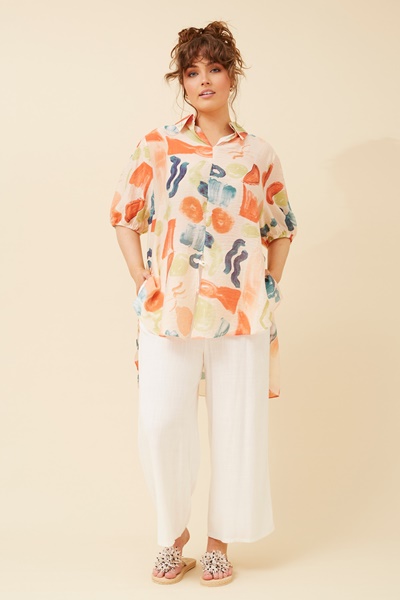 CLEMENTINE ABSTRACT PRINT TOP