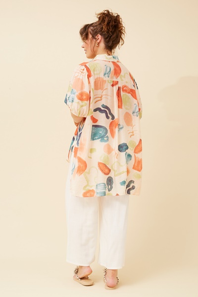 CLEMENTINE ABSTRACT PRINT TOP