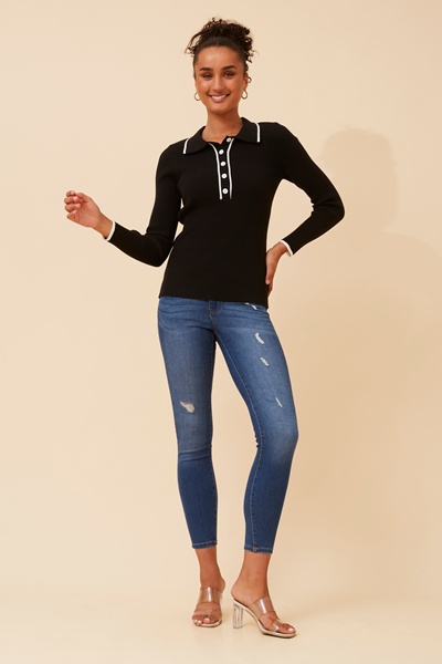CLIFTON SOLID KNIT PULLOVER