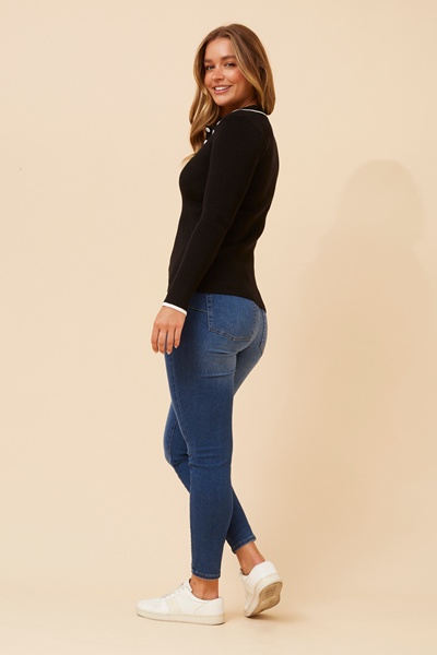 CLIFTON SOLID KNIT PULLOVER