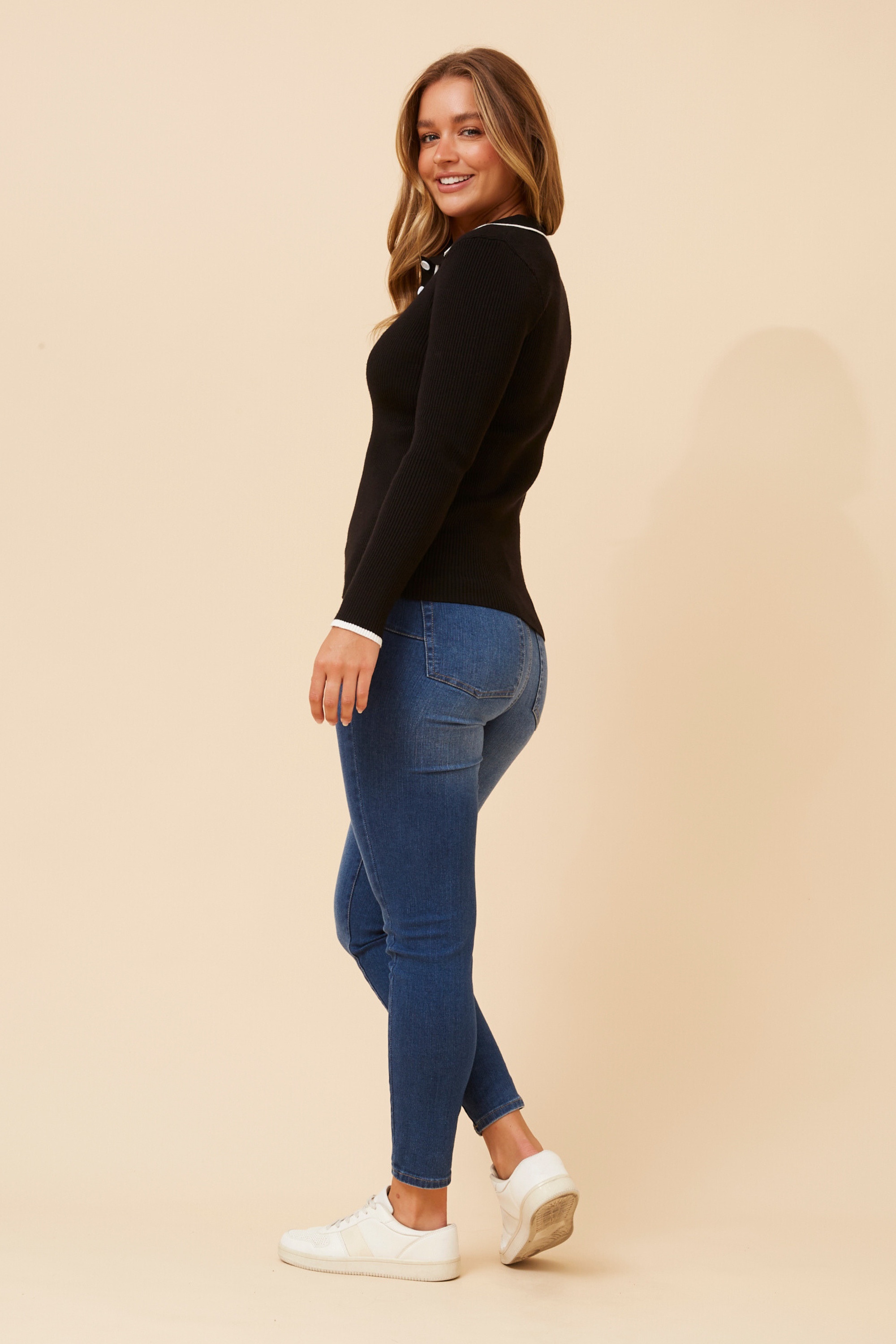 CLIFTON SOLID KNIT PULLOVER