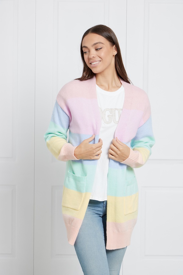 COLOUR BLOCK KNIT CARDIGAN COLOUR BLOCK KNIT CARDIGAN