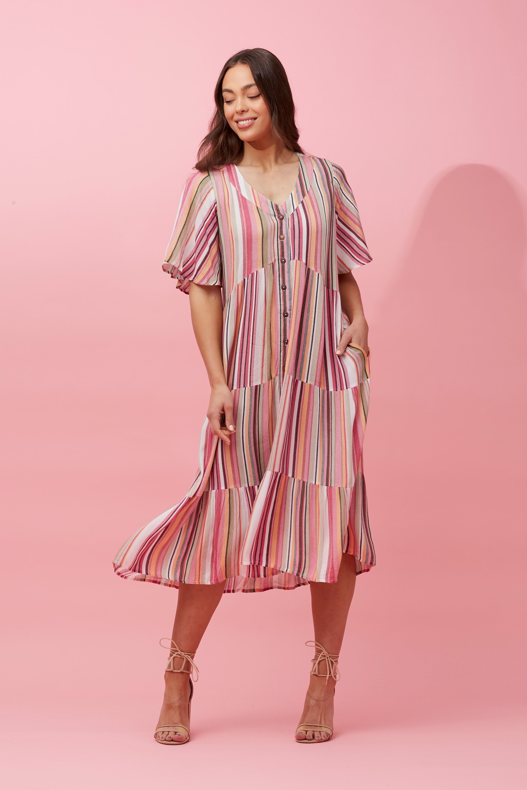midi colourful dress