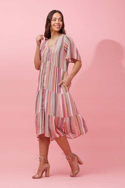 midi colourful dress