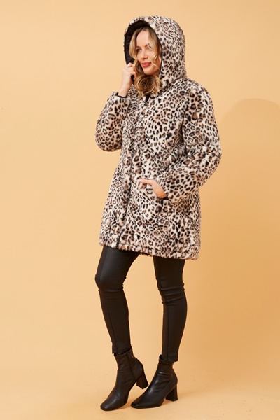 CONGO ANIMAL PRINT REVERSIBLE COAT