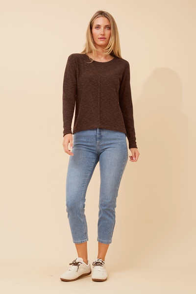 CONSUELA SOLID KNIT PULLOVER