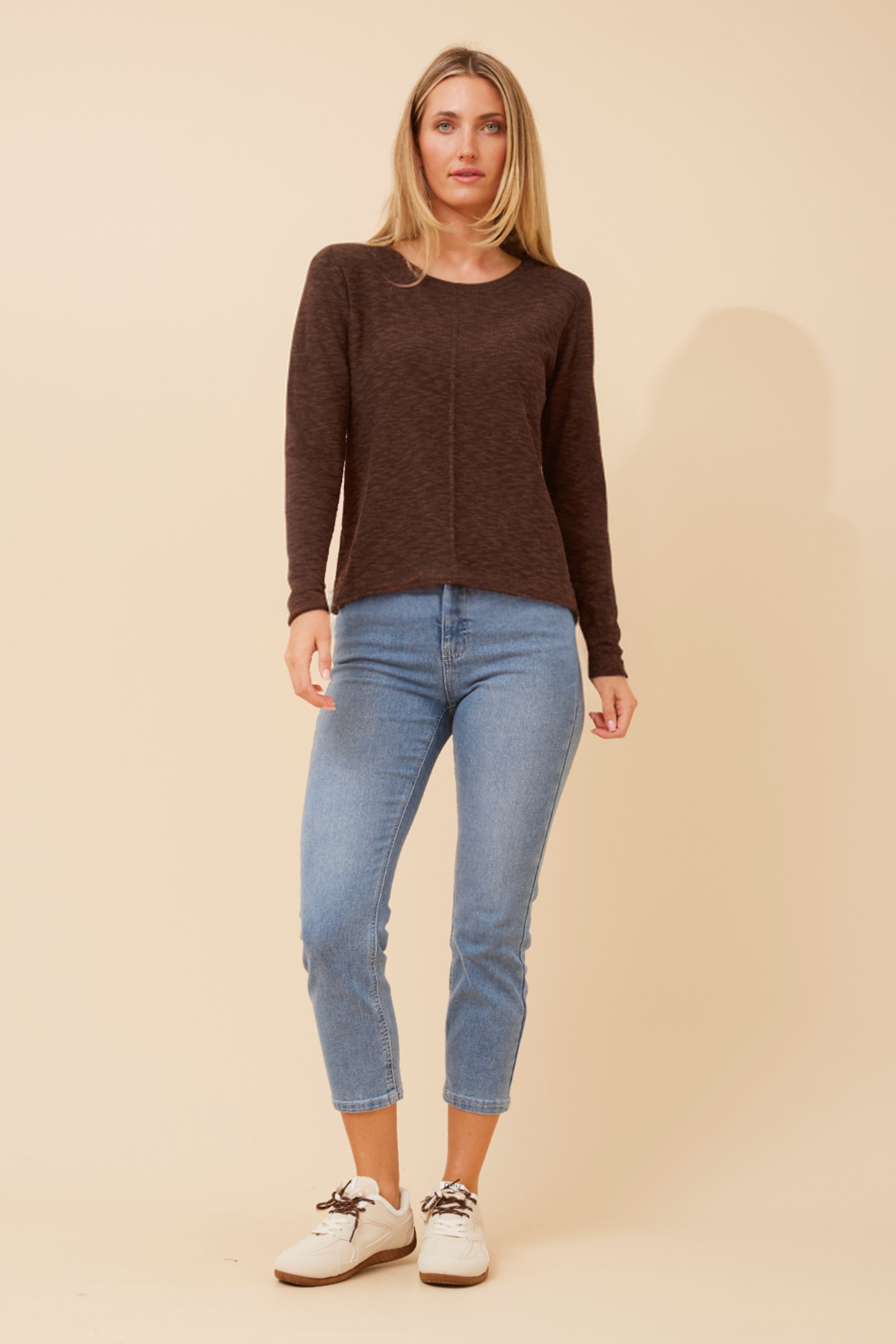 CONSUELA SOLID KNIT PULLOVER