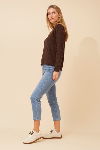 CONSUELA SOLID KNIT PULLOVER