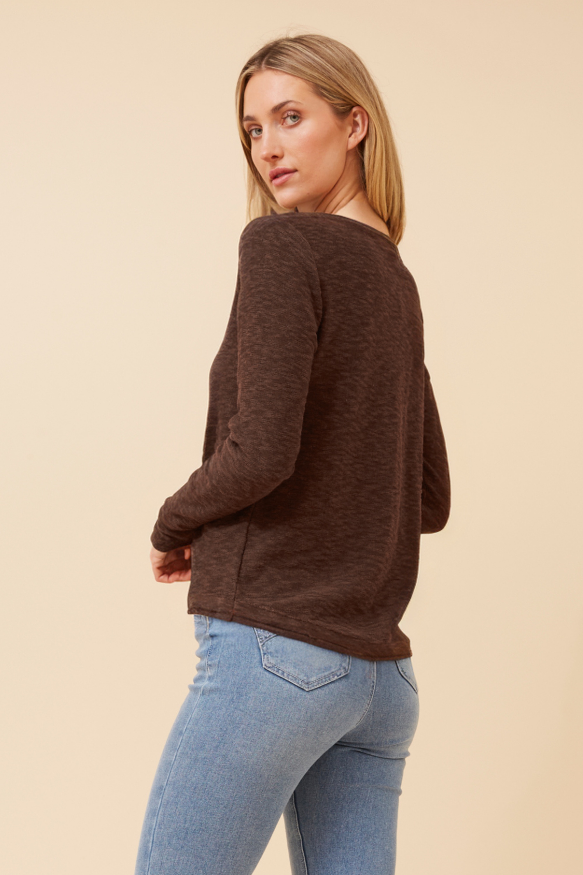 CONSUELA SOLID KNIT PULLOVER