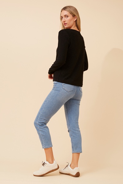 CONSUELA SOLID KNIT PULLOVER
