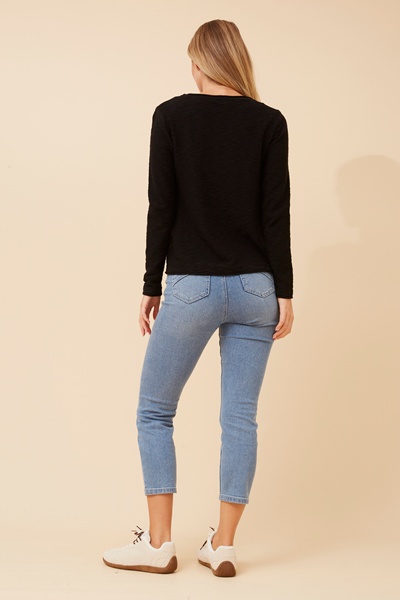 CONSUELA SOLID KNIT PULLOVER