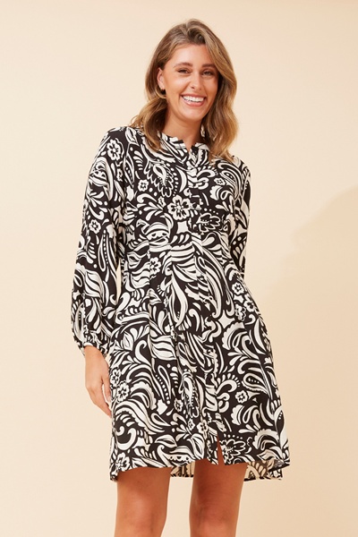 CORALIE PAISLEY PRINT DRESS
