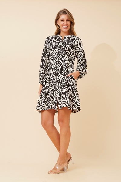 CORALIE PAISLEY PRINT DRESS