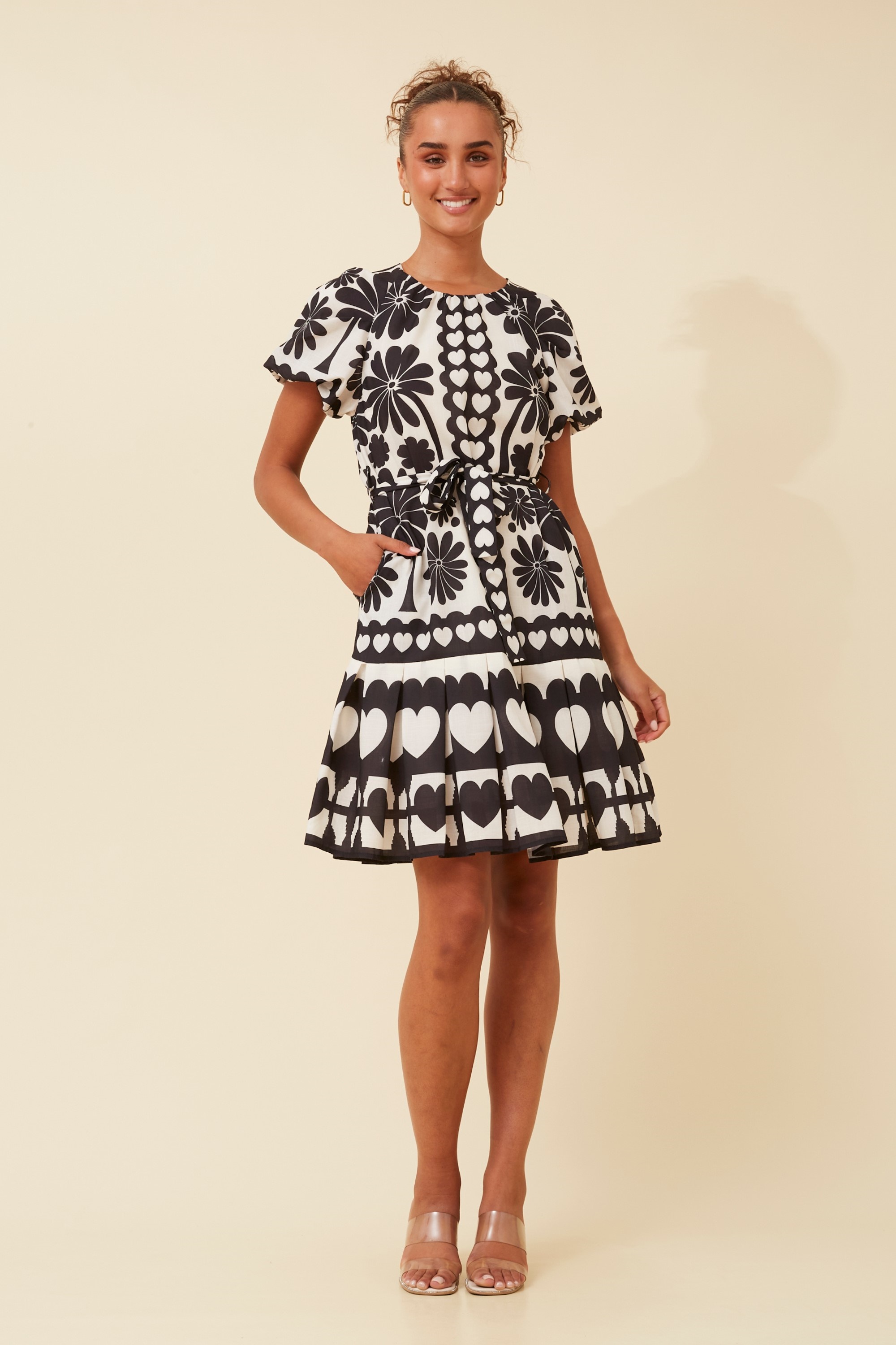 CORALINE HEART PRINT DRESS