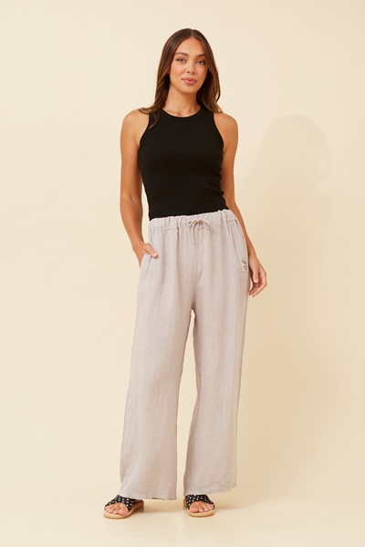 CORDULA SOLID LINEN PANTS
