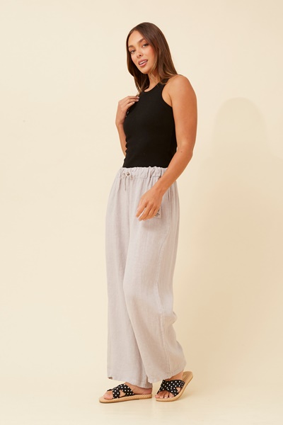 CORDULA SOLID LINEN PANTS
