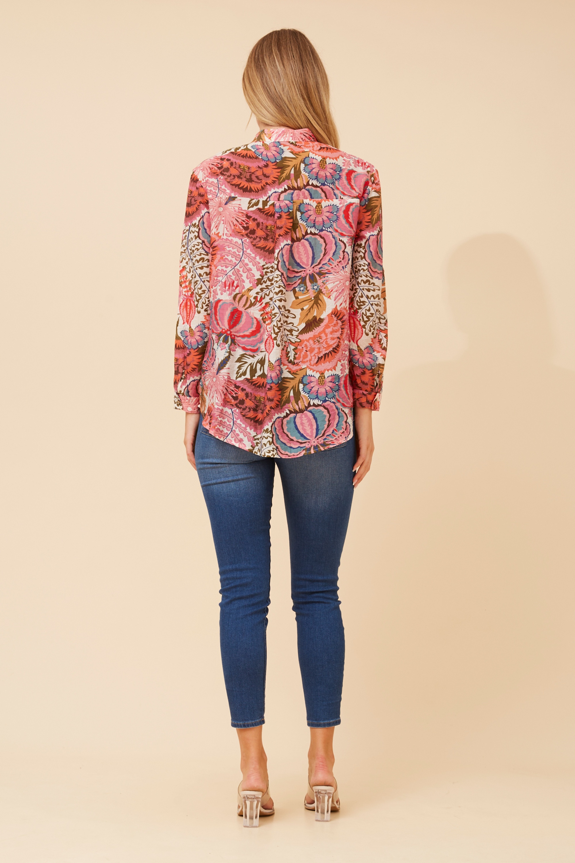 COREEN ABSTRACT PRINT BLOUSE