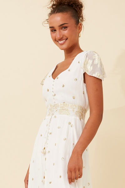 CORINNE SEQUIN MAXI DRESS