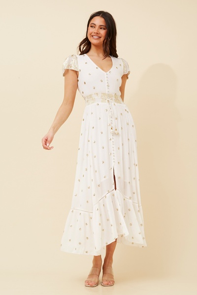 CORINNE SEQUIN MAXI DRESS