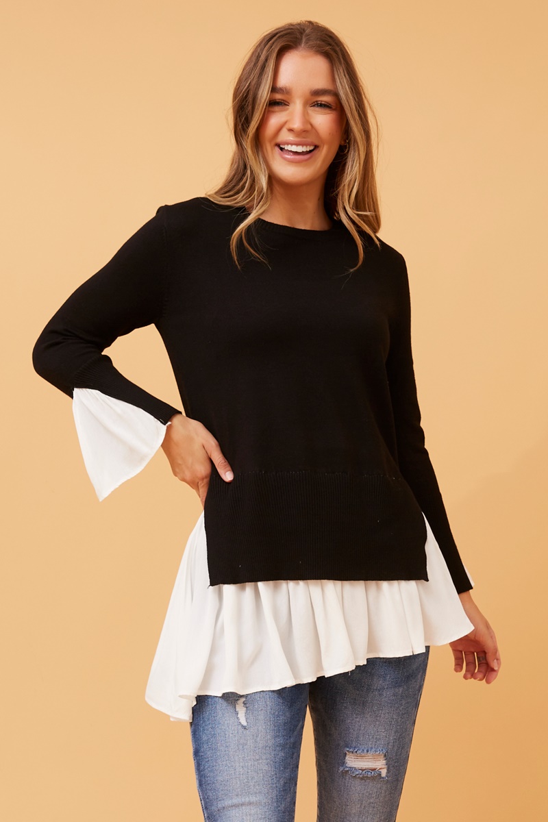 CORSICA DOUBLE LAYER KNIT JUMPER