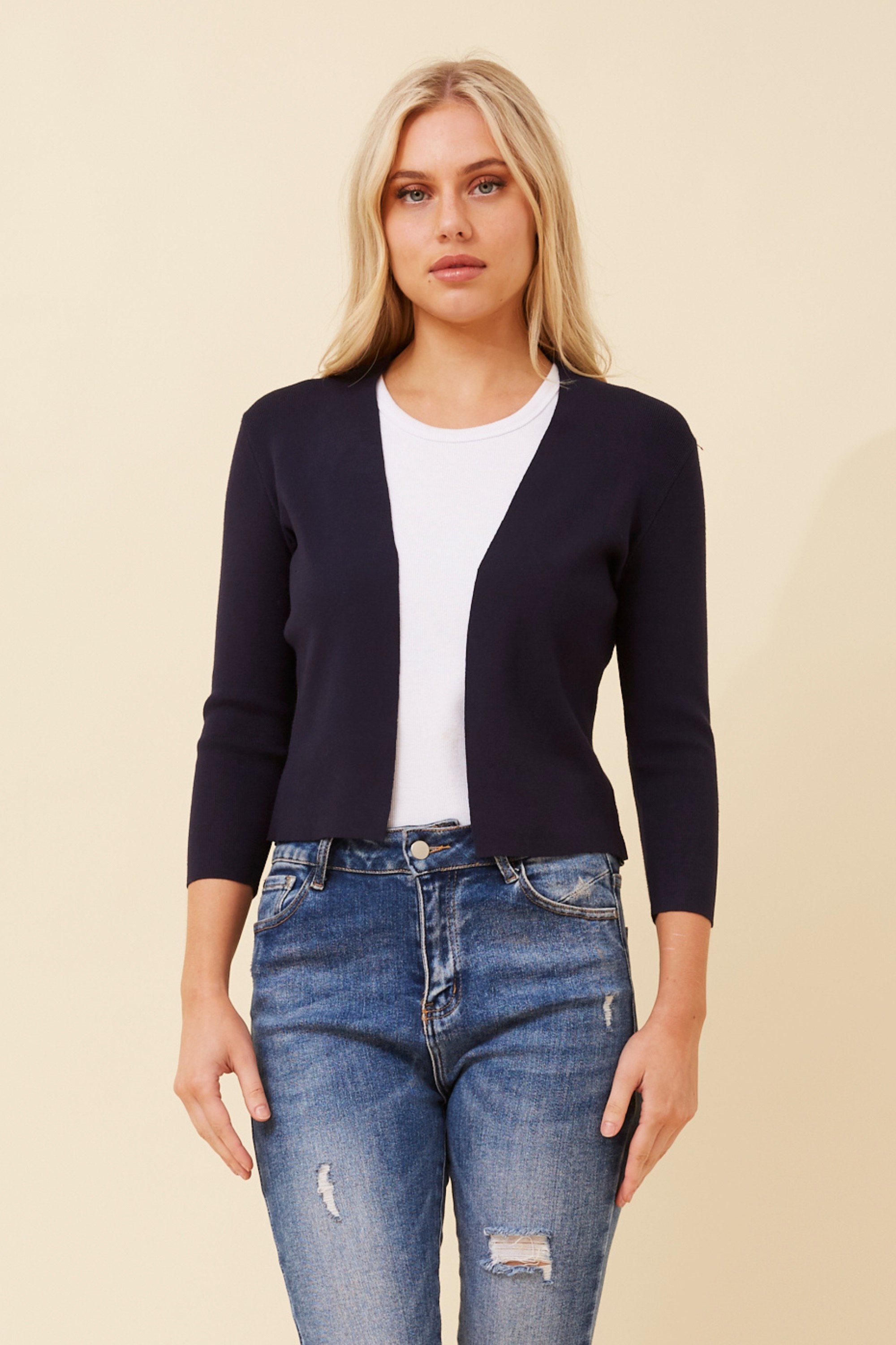 COSITA SOLID KNIT CARDIGAN