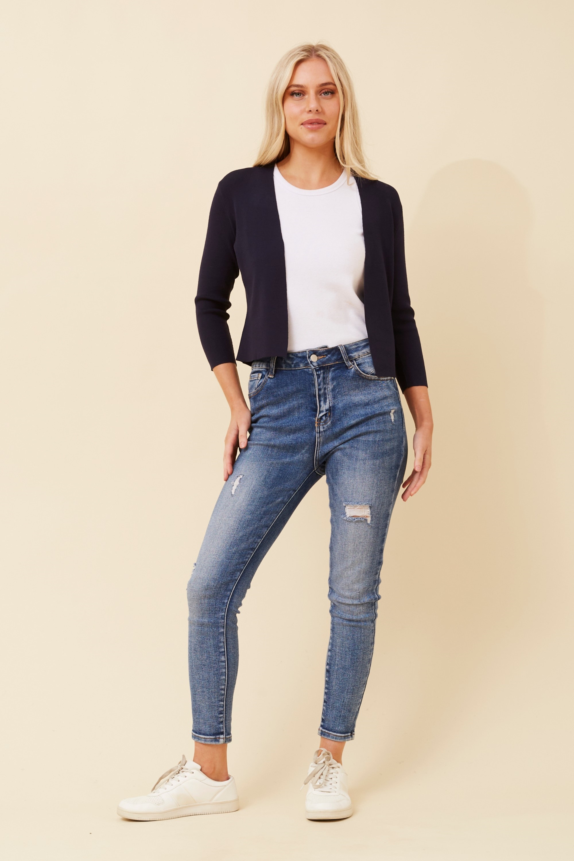 COSITA SOLID KNIT CARDIGAN