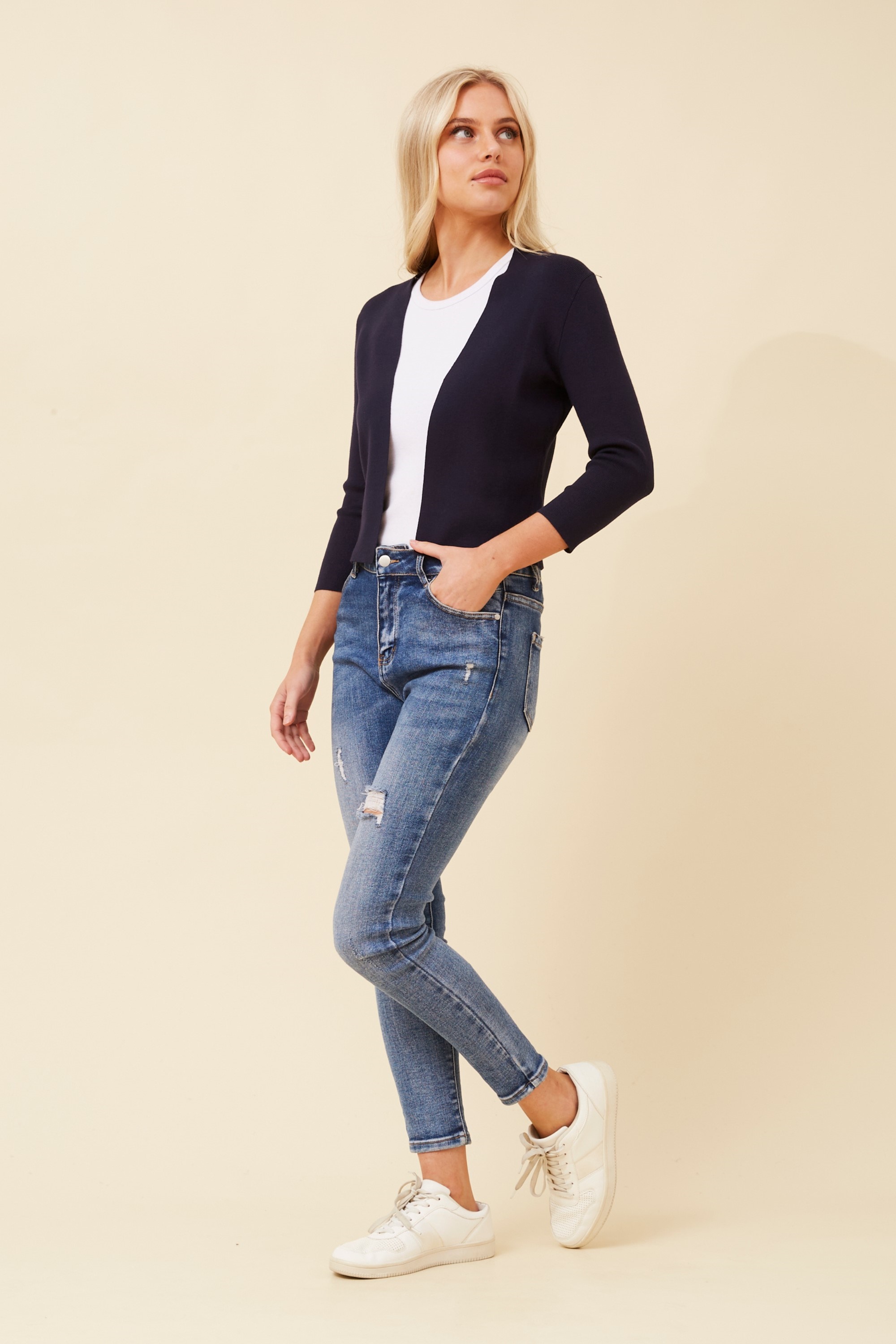 COSITA SOLID KNIT CARDIGAN