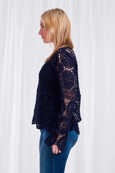 Crochet long sleeve top