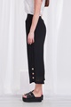 Crop pants with side button detail