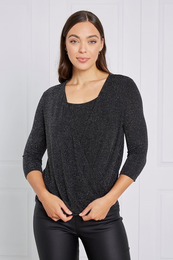 CROSSOVER SPARKLY BLOUSE CROSSOVER SPARKLY BLOUSE