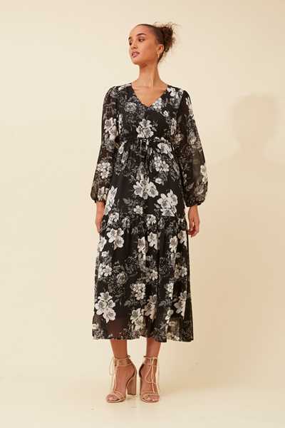 CRYSTELLE FLORAL MAXI DRESS