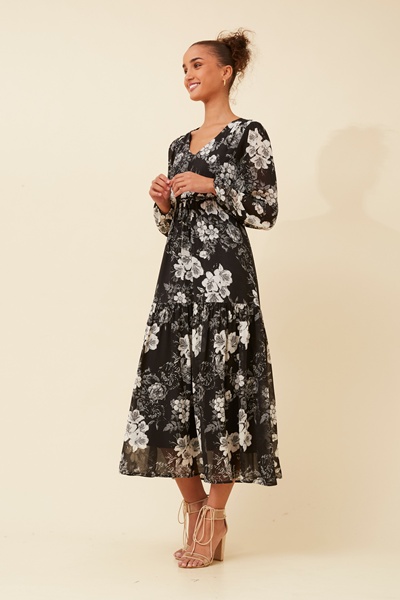 CRYSTELLE FLORAL MAXI DRESS