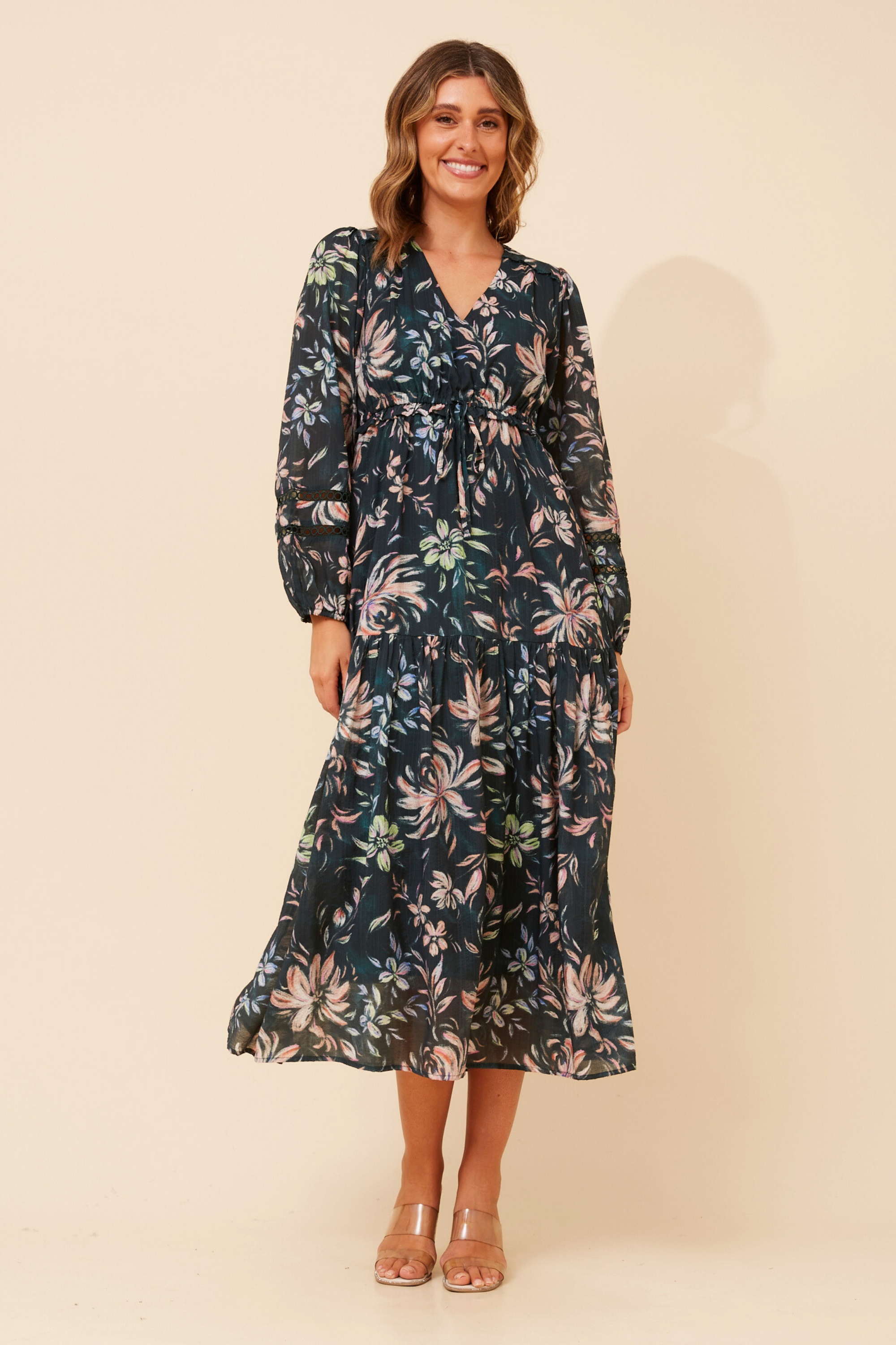 CRYSTELLE FLORAL MAXI DRESS