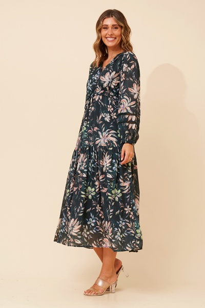 CRYSTELLE FLORAL MAXI DRESS