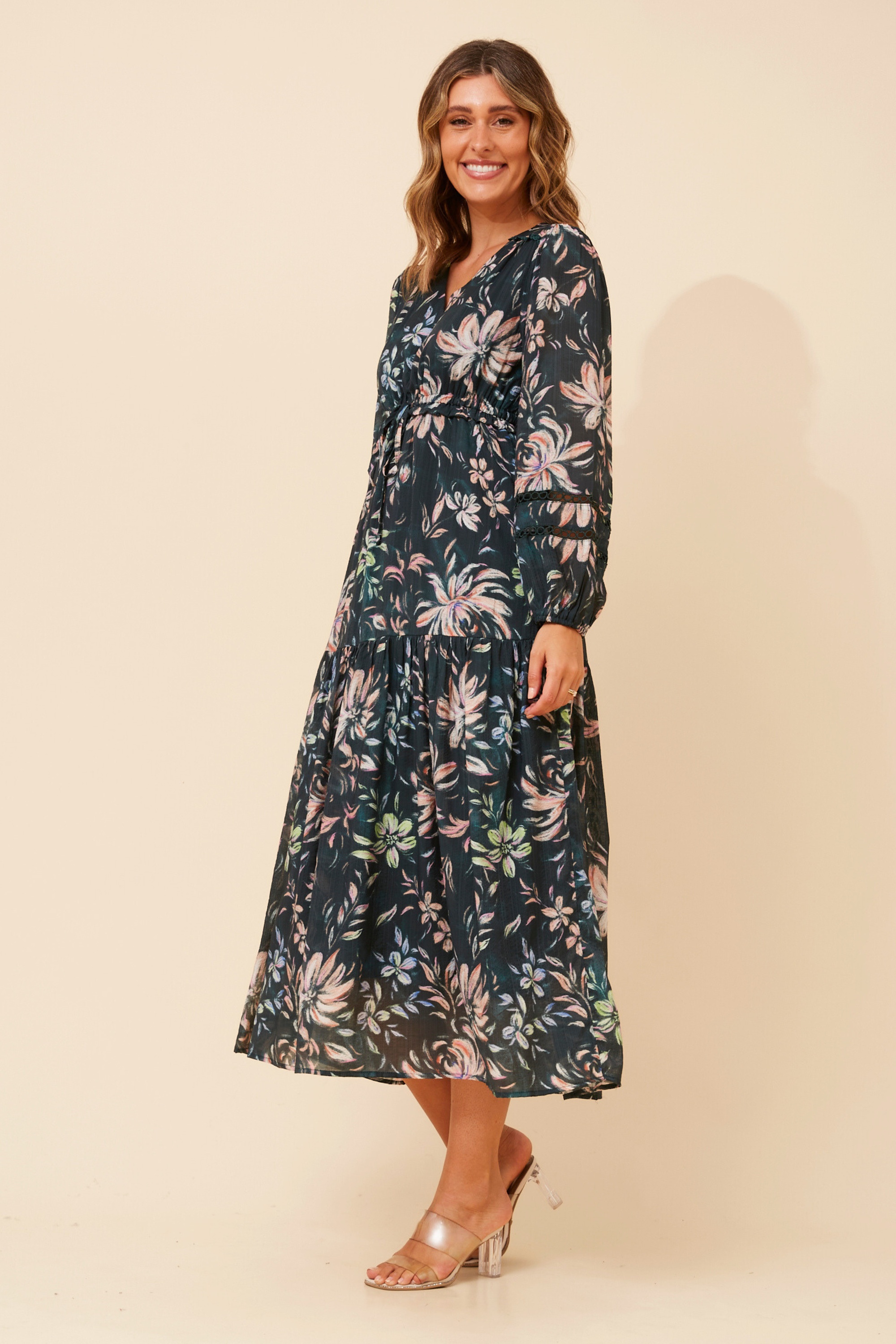CRYSTELLE FLORAL MAXI DRESS