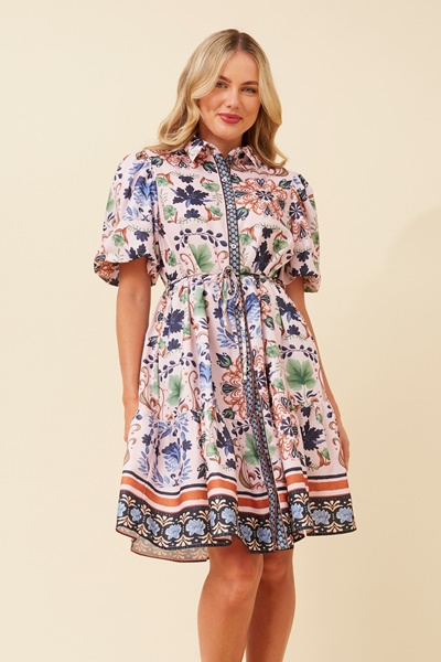 CY BORDER PRINT DRESS