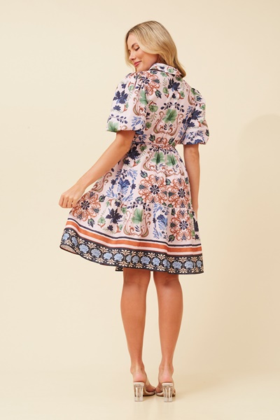 CY BORDER PRINT DRESS