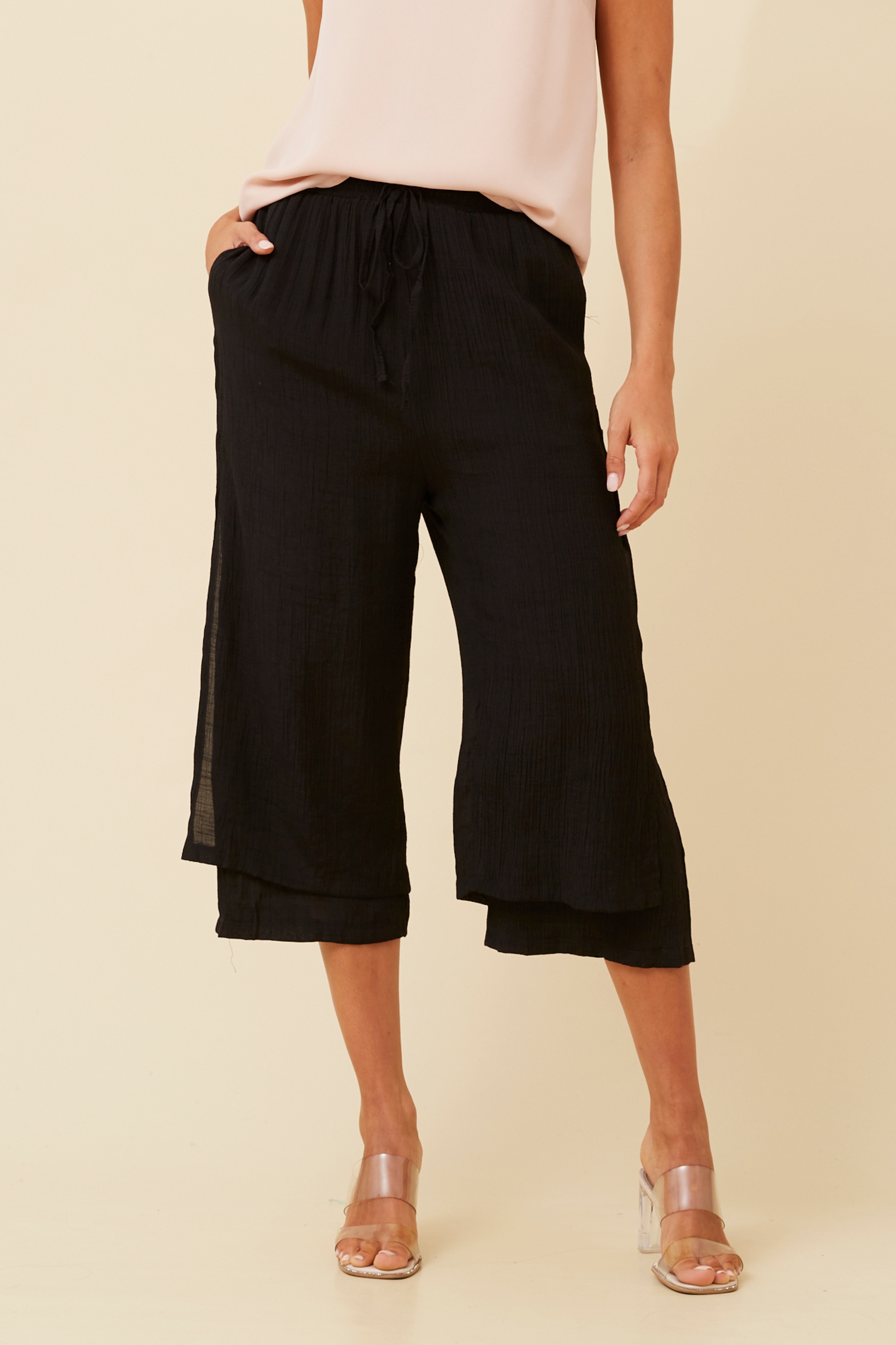 DAMIANA BUTTON DETAIL CULOTTES