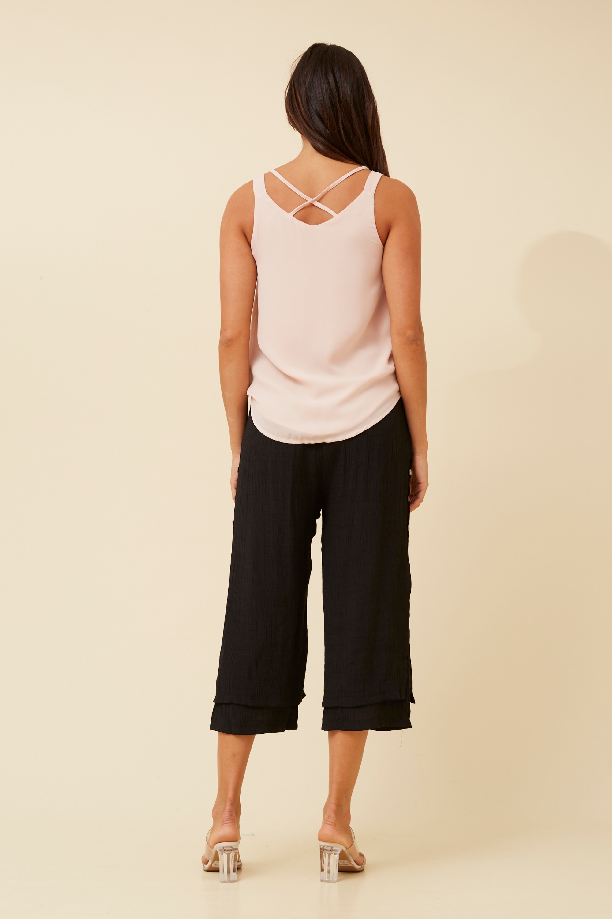 DAMIANA BUTTON DETAIL CULOTTES