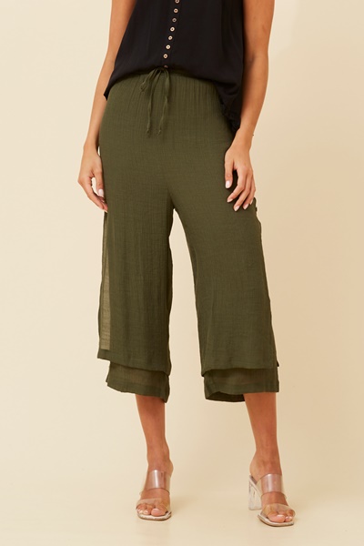 DAMIANA BUTTON DETAIL CULOTTES
