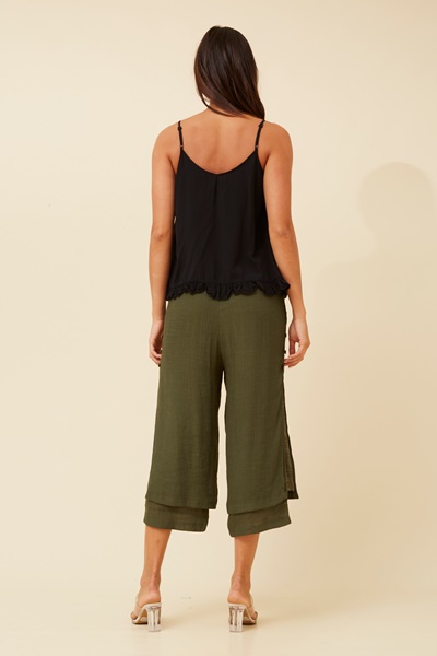 DAMIANA BUTTON DETAIL CULOTTES