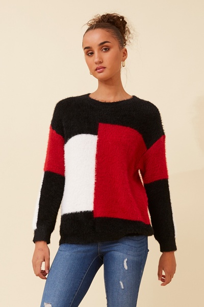 DANA COLOURBLOCK KNIT JUMPER