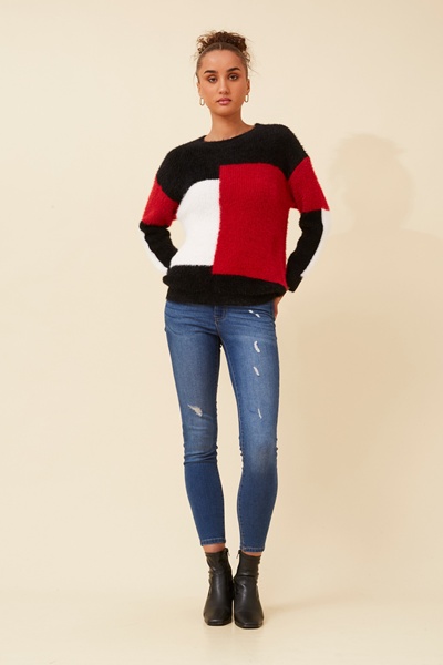DANA COLOURBLOCK KNIT JUMPER