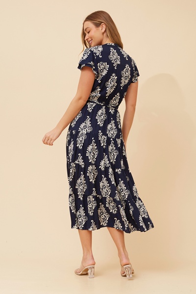 DANELE ABSTRACT PRINT MAXI DRESS