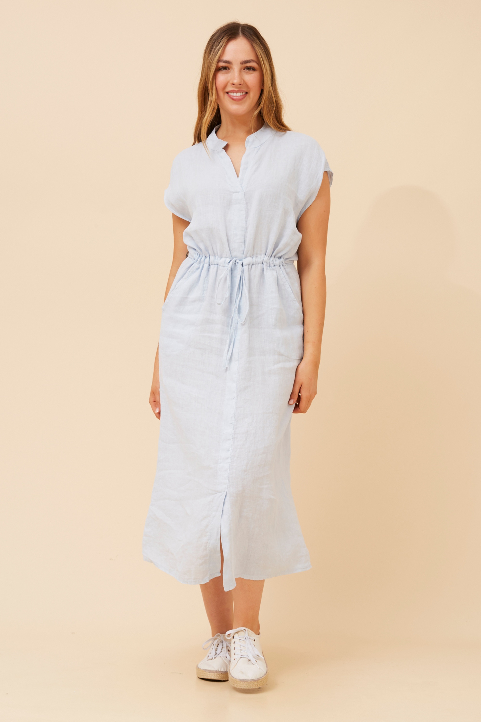 DANILA LINEN MIDI DRESS