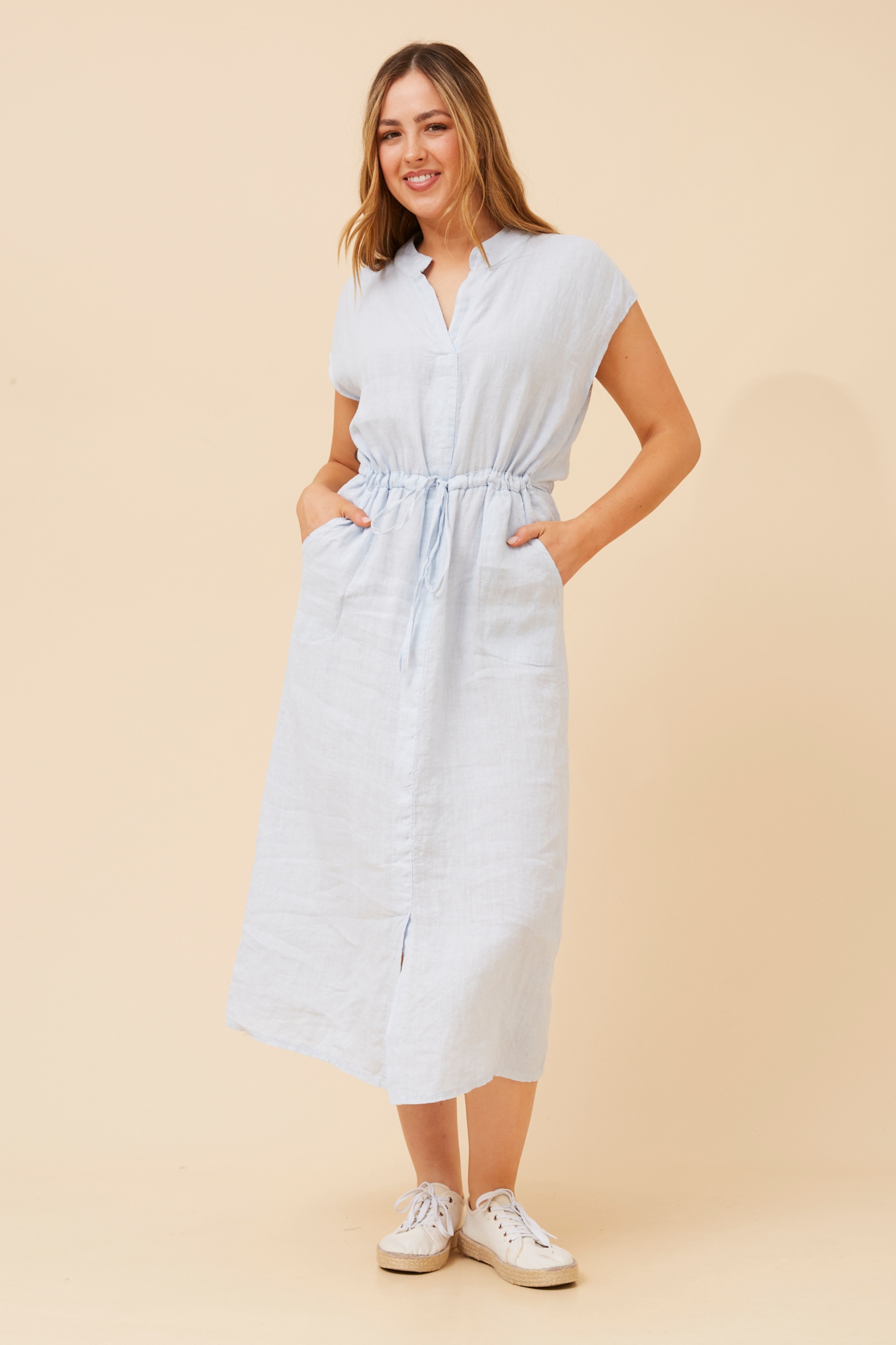 DANILA LINEN MIDI DRESS